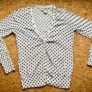 Polka dot cardigan classic light sweater